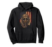 American Flag Pilot Patriotic Vintage Men Women Graphic Pullover Hoodie