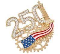 American Flag Pin Rhinestone Sparkly Patriotic Metal