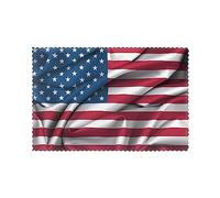 American Flag Placemats for Dining Table Set of 6 - Waterproof - Wipe Clean - Heat Resistant - Anti Slip Dining Table Place Mats, Suitable for Indoor & Outdoor Use, 18’’Ã-12’’