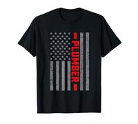 American Flag Plumber US Flag Vintage Tee for Men Dad T-Shirt