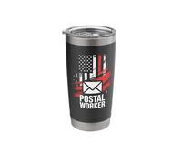 American Flag Postal Worker Who Enjoys The Delivery Life Stainless Steel Insulated Tumbler