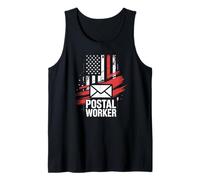 American Flag Postal Worker Who Enjoys The Delivery Life Tank Top