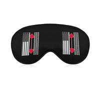 American Flag Power Weight Lifting Funny Sleep Eye Mask Soft Blindfold Eye Cover with Adjustable Strap Night Eyeshade for Men Women