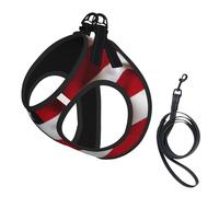American Flag Print Adjustable Harness Leash Set For Cats And Dogs, Soft Breathable Kitten Puppy Mesh Vest With Reflective Design, Escape-Proof Lead For Small Pets Walking Training