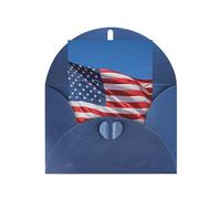 American Flag Print Adorable Blank Cards& Envelopes,Unique Designs Perfect for Festivals, Invitations