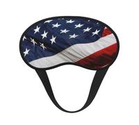 American Flag Print Blackout Sleep Mask, with Adjustable Strap for Travel, Night Work, Nap, Office