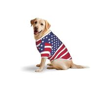 American Flag Print Breathable Dog Tshirt for Medium Large Breed