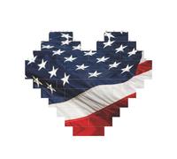 American Flag Print Building Brick Puzzles, Family Keepsake Romantic Home Decor Anniversary Birthday Gifts