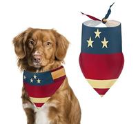 American Flag Print Dog Bandana Washable & Adjustable Triangle Scarf, Breathable Pet Scarf for Small Medium Large Pets, Cute Fashion Pet Accessory