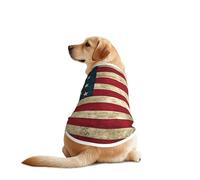 American Flag Print Dog Vest, Soft Breathable Pet Shirt Clothes Sleeveless Fashion Apparel For Medium Large Breeds