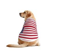 American Flag Print Dog Vest, Soft Breathable Pet Shirt Clothes Sleeveless Fashion Apparel For Medium Large Breeds