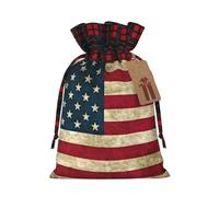 American Flag Print Gift Decor Bags Drawstring Reusable Party Favors Pouches Seasonal Celebrations