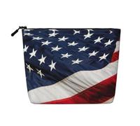 American Flag Print Makeup Bag, Toiletry Organizer,One Pack for Multiple Daily Uses, Business Trip Companion