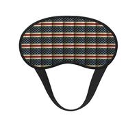 American Flag Print Unisex Washable Eye Mask Sleeping Light-Blocking Cover for Home Hotel Camping