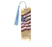American Flag Printed Metal Bookmarks S - Sky Blue Lightweight Aluminium Book Marker for Books, Journals & Gifts, Ideal Book Lovers, Holiday Decor & Crafts