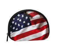 American Flag Printed Portable Full-Width Printed Coin Purse is Convenient for Daily Use