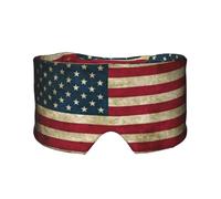 American Flag Printed Sleeping Blindfold, Padded Ear Warmer Mask, Adjustable Head Wrap, for Deep Relaxation