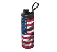 American Flag Printed Vacuum Insulated Mug 18 oz - Suitable for Mountaineering, Camping, Gym, Office and Daily Use