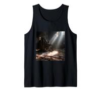 American Flag Printing Press Industrial Abandoned Factory Tank Top