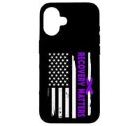 American Flag Recovery Matters - Addiction Recovery USA Case for iPhone 16