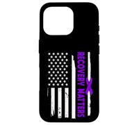 American Flag Recovery Matters - Addiction Recovery USA Case for iPhone 16 Pro