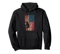 American Flag Rock Climbing Mountain Rock Climber Boulderers Pullover Hoodie
