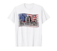 American Flag Roller Coaster Value Graphic T-Shirt