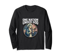 American Flag Rosary Beads Catholic Pray Long Sleeve T-Shirt