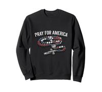 American Flag Rosary Beads Catholic Pray Sweatshirt