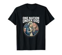 American Flag Rosary Beads Catholic Pray T-Shirt