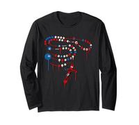 American Flag Rosary Catholic Long Sleeve T-Shirt