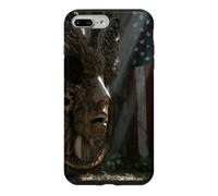 American Flag Ruined Clock Face Mask Surrealism Art Case for iPhone 7 Plus/8 Plus