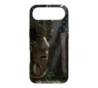 American Flag Ruined Clock Face Mask Surrealism Art Case for iPhone Air