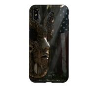 American Flag Ruined Clock Face Mask Surrealism Art Case for iPhone XS Max