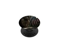 American Flag Ruined Clock Face Mask Surrealism Art PopSockets Adhesive PopGrip
