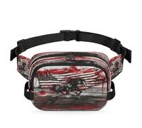 American Flag Running Horse Waist Bag Multifunction Pack for Travel Sport Running Fanny Pack Bumbag Pouch Purse Belt Bag for Women Men Kids Girls Boys