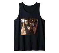 American Flag Saddle Western USA Patriotic Barn Tank Top