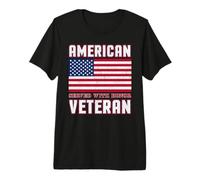 American Flag Served with Honor Veteran Tribute Premium T-Shirt