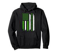 American Flag Shamrock USA Patriotic Irish St. Patrick’s Day Pullover Hoodie