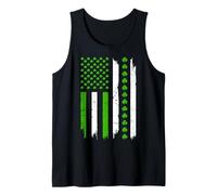 American Flag Shamrock USA Patriotic Irish St. Patrick’s Day Tank Top