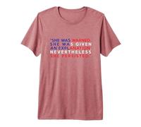 American Flag She was Warned Nevertheless She Persisted Premium T-Shirt