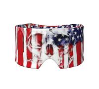 American Flag Skull Print Eye Shade Cover for Nap Travel Yoga,Eye Cover Blindfold Travel Office Nap Airplane