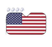 American Flag Small Car Windshield Sunshade - Quick Cooling in The car in Summer, Portable Storage Sunshade