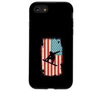 American Flag Snowboarder Snowboarding Winter Sport Case for iPhone SE (2020) / 7/8