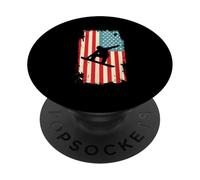 American Flag Snowboarder Snowboarding Winter Sport PopSockets Adhesive PopGrip