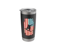 American Flag Snowboarder Snowboarding Winter Sport Stainless Steel Insulated Tumbler