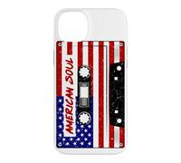 American Flag Soul Cassette Stars & Stripes July 4th Case for iPhone 14 Plus