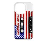 American Flag Soul Cassette Stars & Stripes July 4th Case for iPhone 14 Pro