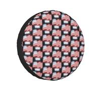 American Flag Spare Tires Cover Wheel Protectors Waterproof Dust Proof For Jeep Vehicle Suv Trailer Rv Truck