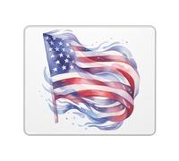 American Flag Square The Mouse pad 10x12in - Non-Slip Rubber Base Mousepad/Desk Mat Stitched Edges for Office Laptop
